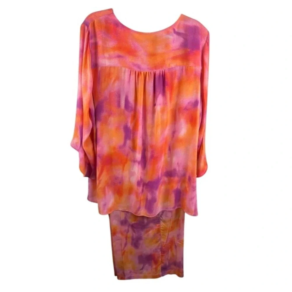 Beautiful by Lawrence Zarian Floral Romantic 2 Piece Skirt Blouse Set Size XL‎